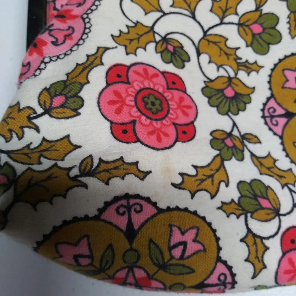 Pink Koala Retro Paisley Floral Pink and Green Clutch Kiss Lock